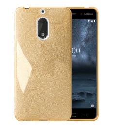 Силіконова блискуча накладка для Nokia 6 (Золота)