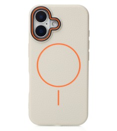 Накладка Beats Leather Textured MagSafe Apple iPhone 16 (Natural Titanium)