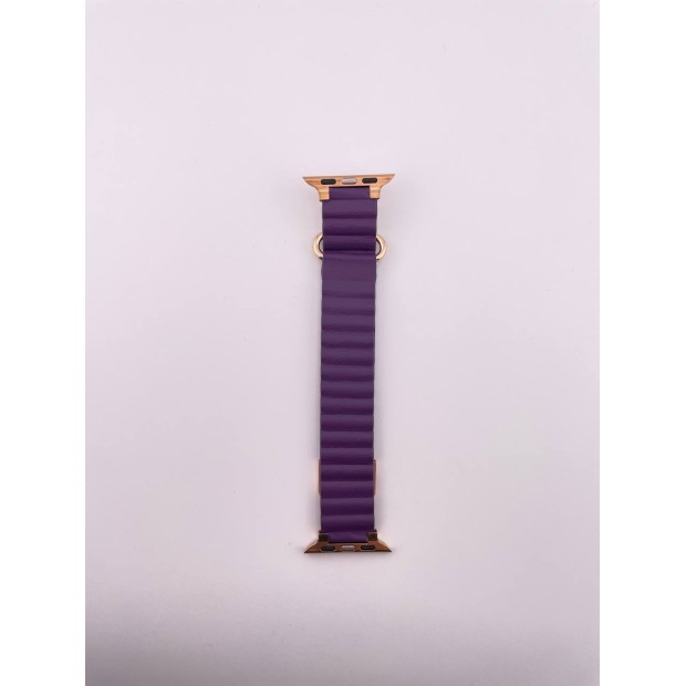 Ремінець Apple Watch зі шкіри кольору пурпурний, розмір 38  /  40  /  41 мм.