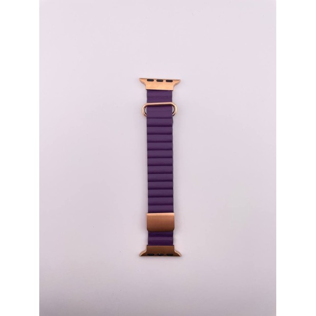 Ремінець Apple Watch зі шкіри кольору пурпурний, розмір 38  /  40  /  41 мм.