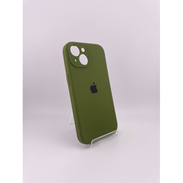 Оригінальний силіконовий чохол RoundCam для Apple iPhone 15 (46) у кольорі Deep Green