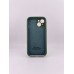 Оригінальний силіконовий чохол RoundCam для Apple iPhone 15 (46) у кольорі Deep Green