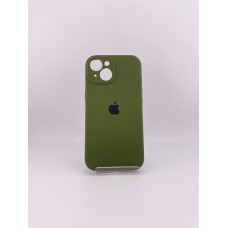 Оригінальний силіконовий чохол RoundCam для Apple iPhone 15 (46) у кольорі Deep Green