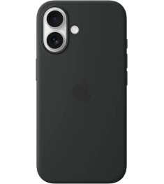 Оригінальний силіконовий чохол з MagSafe для Apple iPhone 16 (чорний)