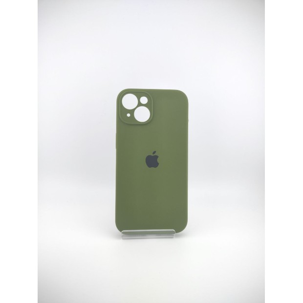 Силіконовий оригінальний чохол RoundCam для Apple iPhone 14 (46) глибокий зелений