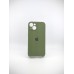Силіконовий оригінальний чохол RoundCam для Apple iPhone 14 (46) глибокий зелений
