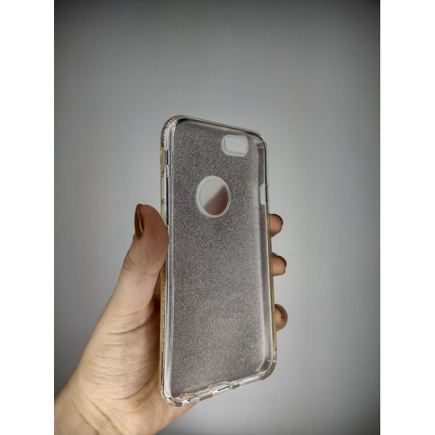 Силіконовий чохол з блискітками для Apple iPhone 6  /  6s (Heart)