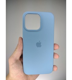 Силикон Original Round Case Apple iPhone 15 Pro Max (37) Azure
