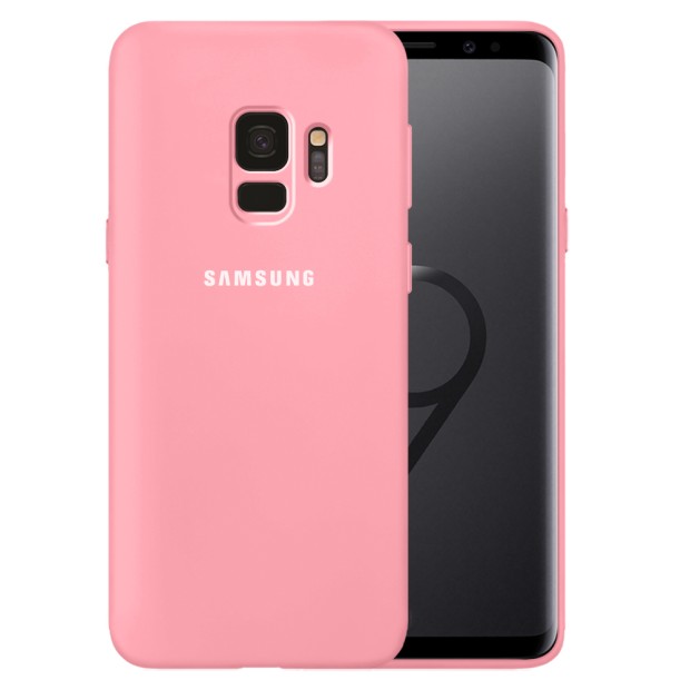 Силіконовий Original 360 Case Logo для Samsung Galaxy S9 (Рожевий)