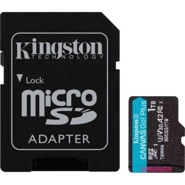 Карта пам'яті Kingston Canvas Go! Plus MicroSDXC 1TB (UHSI / U3) (Клас 10) (A2) + SD адаптер (SDCG4)