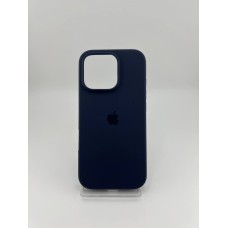 Силіконовий оригінальний чохол-кейс для Apple iPhone 16 Pro (09) Midnight Blue