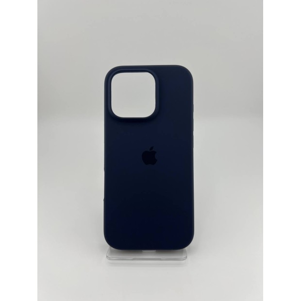 Силіконовий оригінальний чохол-кейс для Apple iPhone 16 Pro (09) Midnight Blue