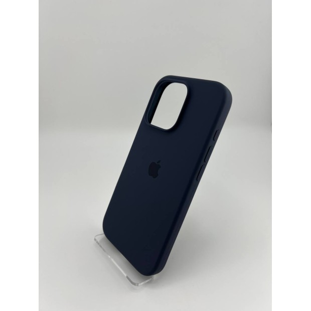 Силіконовий оригінальний чохол-кейс для Apple iPhone 16 Pro (09) Midnight Blue