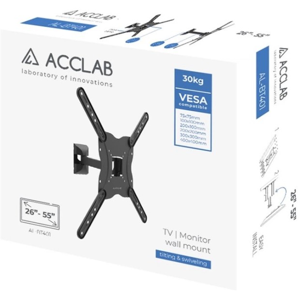 Кронштейн для телевизора и монитора ACCLAB BT401 (26-55