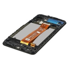 Дисплей для Samsung A127F Galaxy A12S (2021) с чёрным тачскрином и корпусной рамкой