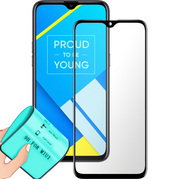 Захисне скло 5D Ceramic Realme C2 Чорне