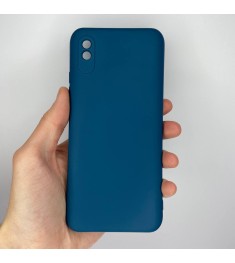 Силіконовий Original 360 чохол для Xiaomi Redmi 9A (ShutCam) (Темно-блакитний)