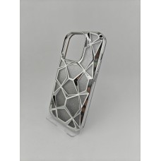 Накладка 3D Prism Metal для Apple iPhone 14 Pro (срібляста)
