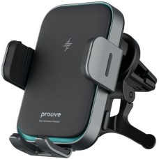 Автодержатель с беспроводной зарядкой Proove Triple Clamp Pro 15W (Серый)