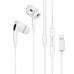 Wired in-ear headset Borofone BM30 Pro (Lightning) (White)
