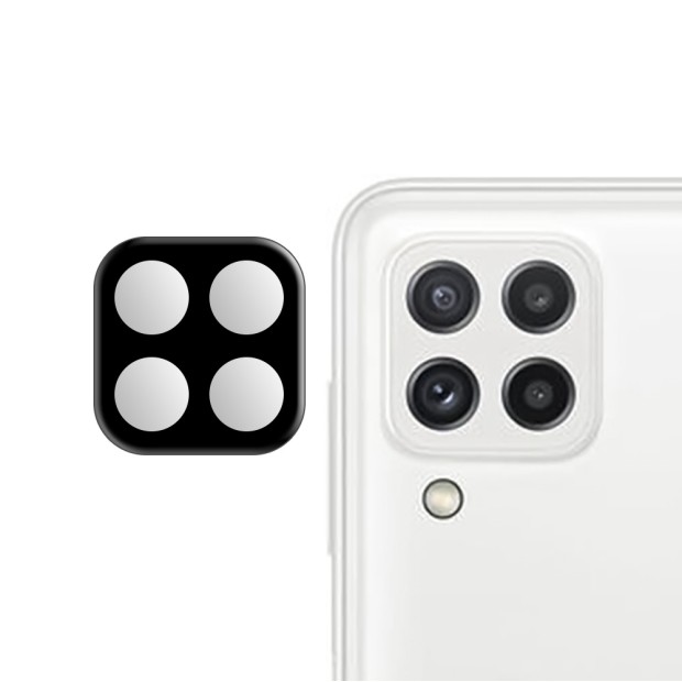 Захисне 3D скло на камеру Samsung Galaxy A22 Black Захисне 3D скло на камеру Samsung Galaxy A22 Black