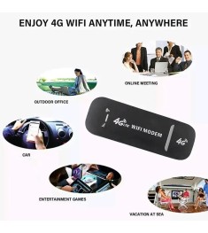 Мобильный USB 4G LTE Wi-Fi-модем карманный с роутером 150mbps (Чёрный)
