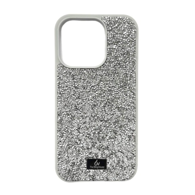 Чехол Bling World Rock Diamond iPhone 15 Pro Max (Silver)