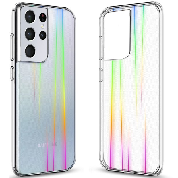 Силикон 3D Gradient Case Samsung Galaxy S21 Ultra (Прозрачный)