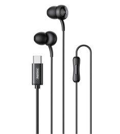 Wired In-Ear Headphones with Microphone Remax RM-510a (Type-C) (Black)