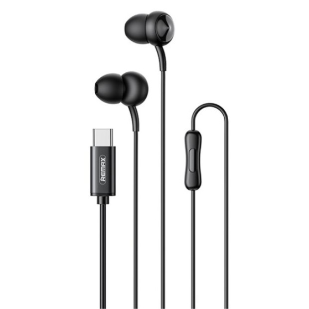 Wired In-Ear Headphones with Microphone Remax RM-510a (Type-C) (Black) Wired In-Ear Headphones with Microphone Remax RM-510a (Type-C) (Black)