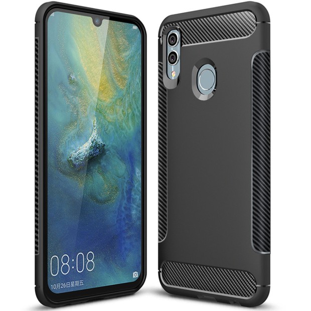 Чохол Soft Carbon для Huawei P Smart (2019) (Чорний)