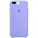 Силіконовий оригінальний чохол круглої форми для Apple iPhone 7  /  8  /  SE (2020) баклажанового кольору.