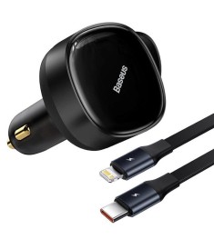 АЗУ-адаптер Baseus Enjoyment Retractable CGTX000001 30W (Type-C / Lightning) (Bl..