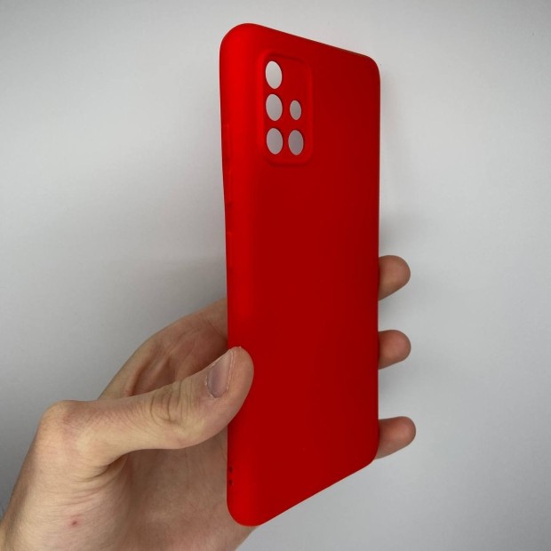 Силіконовий оригінальний чохол 360 для Samsung Galaxy A51 (2020) (ShutCam) (Червоний)