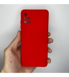 Силіконовий оригінальний чохол 360 для Samsung Galaxy A51 (2020) (ShutCam) (Черв..
