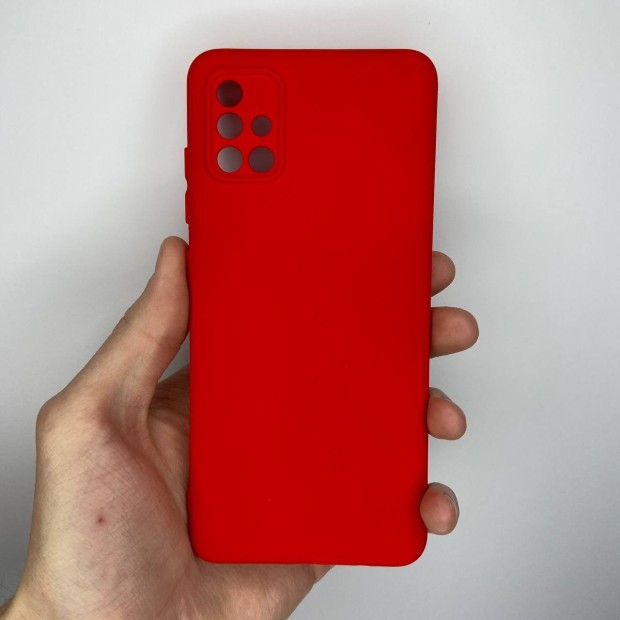 Силіконовий оригінальний чохол 360 для Samsung Galaxy A51 (2020) (ShutCam) (Червоний)