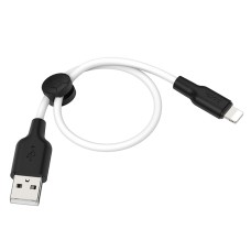 USB-кабель Hoco Silicone X21 Plus 25cm (Lightning) (Білий)