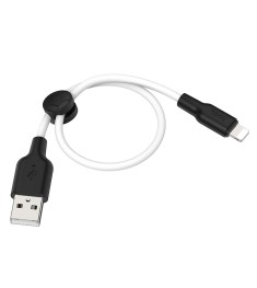 USB-кабель Hoco Silicone X21 Plus 25cm (Lightning) (Белый)