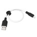 USB-кабель Hoco Silicone X21 Plus 25cm (Lightning) (Білий)