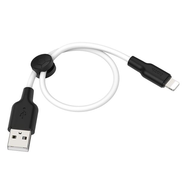 USB-кабель Hoco Silicone X21 Plus 25cm (Lightning) (Білий)