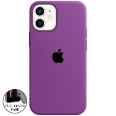 Силіконовий оригінальний круглий чохол для Apple iPhone 12 Mini (28) Brinjal