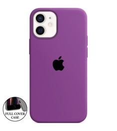 Силіконовий оригінальний круглий чохол для Apple iPhone 12 Mini (28) Brinjal