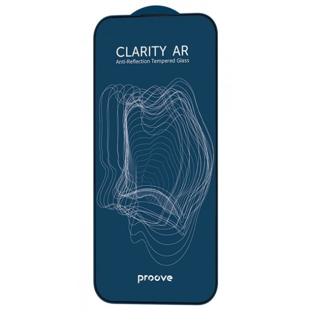 Захисне скло 5D Proove Clarity AR для Apple iPhone 14 Pro  /  15  /  16 Чорне.
