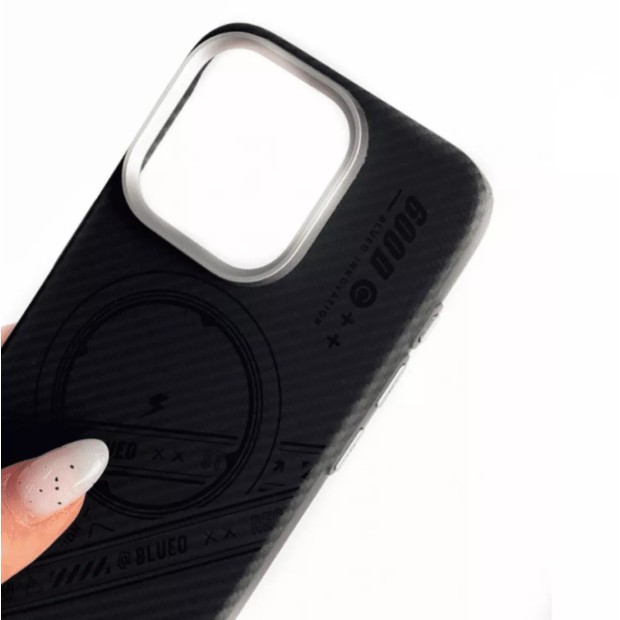 Чохол Blueo All-Inclusive Aramid Fiber MagSafe для Apple iPhone 15 Pro Max (Чорний)