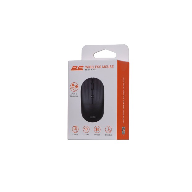 Мышь беспроводная бесшумная Bluetooth 2E MF218 Silent (Black)