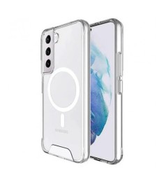 Силіконовий чохол Space Case з MagSafe для Samsung Galaxy S21 FE (Прозорий)