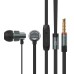 Провідні навушники-гарнітура вакуумні Celebrat C8 (Темно-сірі)