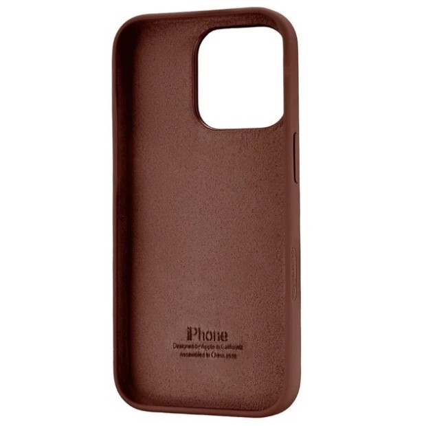 Силикон Original Round Case Apple iPhone 15 Pro (30) Milk Chocolate