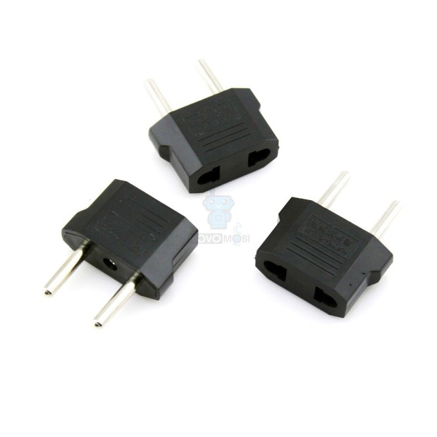 Мережевий перехідник ЄВРО OO5 пластик (Чорний)