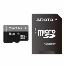 Карта пам'яті MicroSDHC A-DATA Premier 16Гб (UHS-1) (Клас 10) + SD-адаптер (Знижка) (Категорія 1)